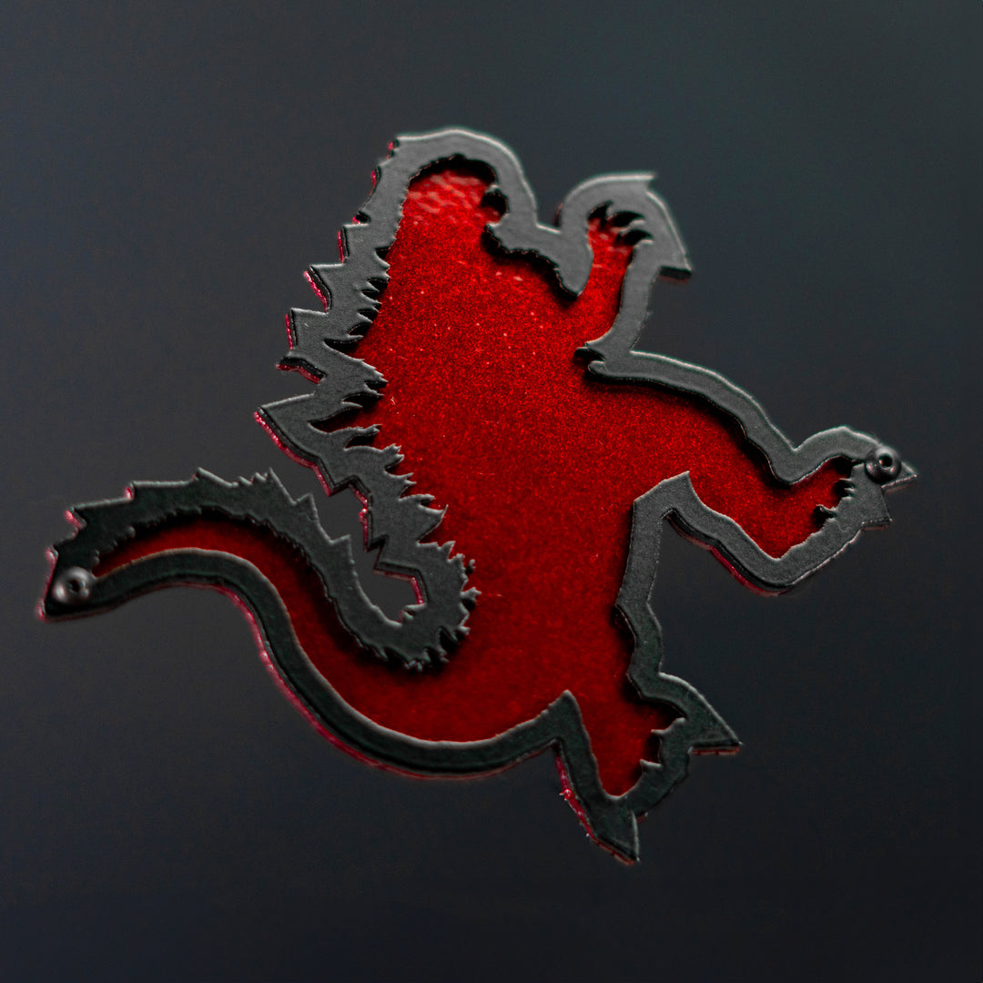 Emblema de icono de Godzilla: ajuste universal: personaje orientado hacia la derecha