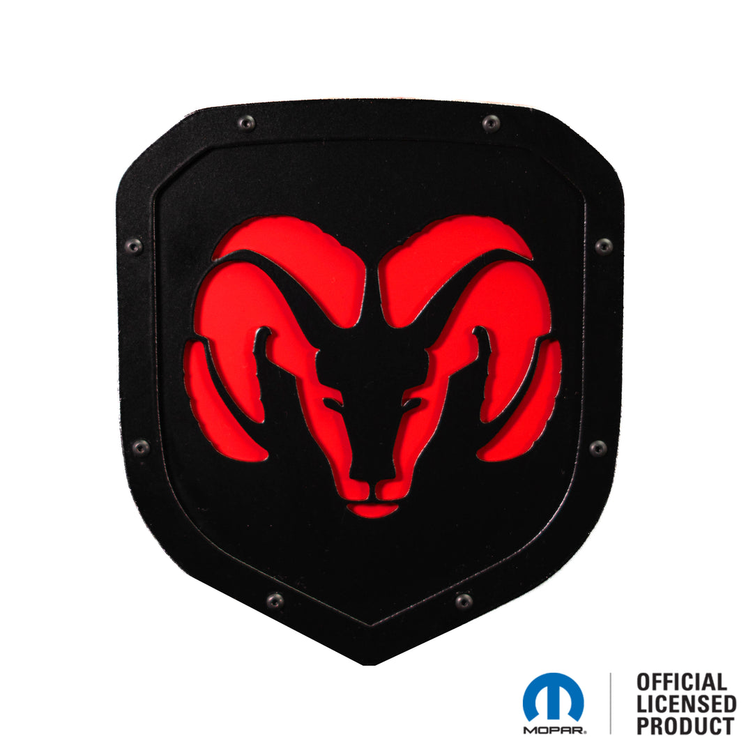 Officially Licensed RAM® Head Style 2 Shield Emblem - Fits 2013 - 2018 RAM® 1500, 2500, 3500 Grille