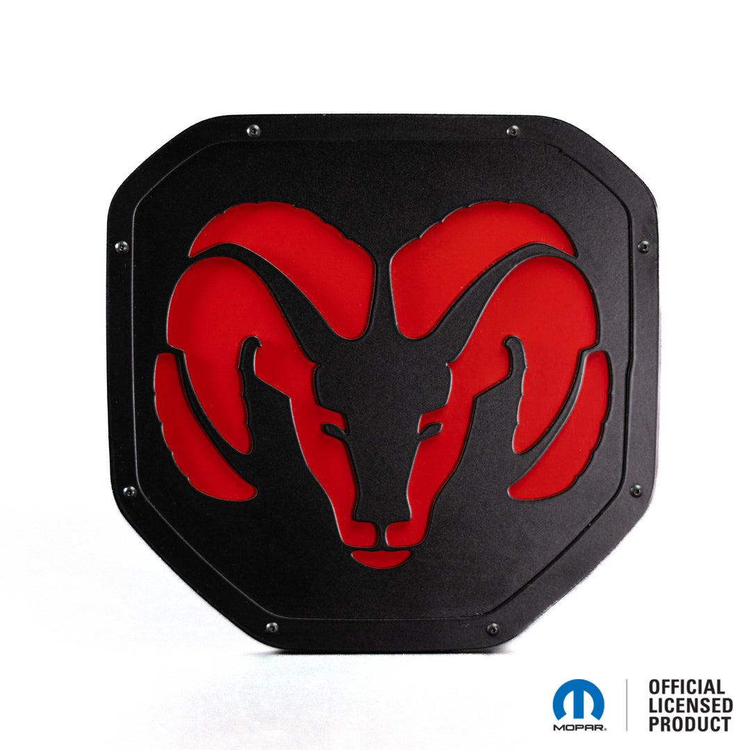 Officially Licensed RAM® Head Style 2 Shield Emblem - Fits 2019 - 2024 RAM® 1500, 2500, 3500 Tailgate