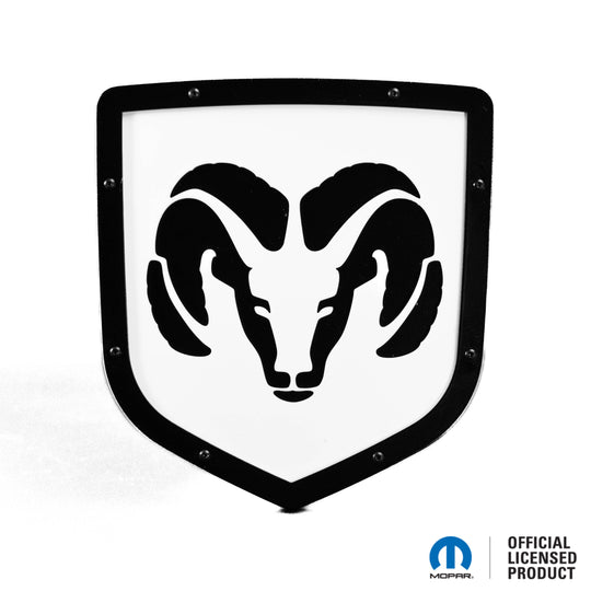 Emblema con escudo estilo cabeza 2 con licencia oficial de RAM®: compatible con modelos RAM® 1500, 2500 y 3500 del 2009 al 2018