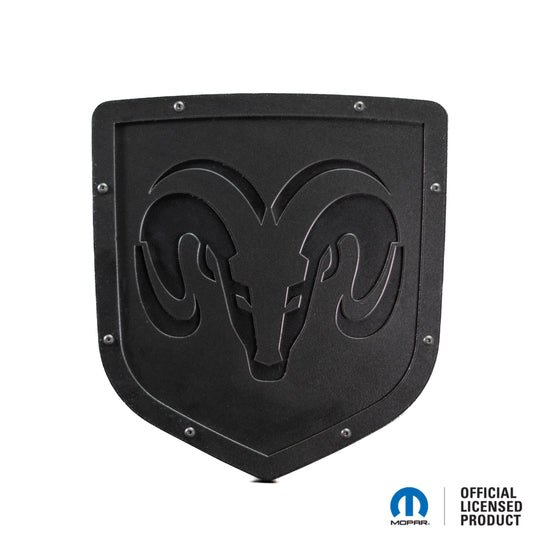 Emblema con escudo estilo cabeza 1 de RAM® con licencia oficial: compatible con modelos RAM® 1500, 2500 y 3500 del 2009 al 2018