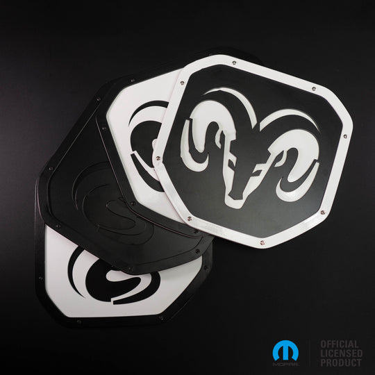 Emblema con escudo estilo cabeza 1 de RAM® con licencia oficial: compatible con modelos RAM® 1500, 2500 y 3500 del 2019 al 2024