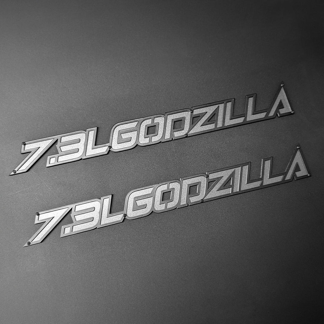 7.3 Godzilla Emblem Pair - Universal Fitment - No Character Outline - Choose your Colors