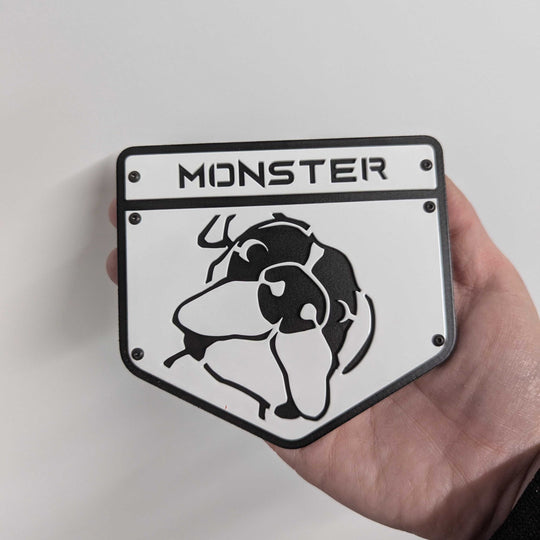 Custom Text Bronco® Emblem (Pair) - Powder Coated Aluminum - Fully Customizable - Fits Bronco® Big Bend®