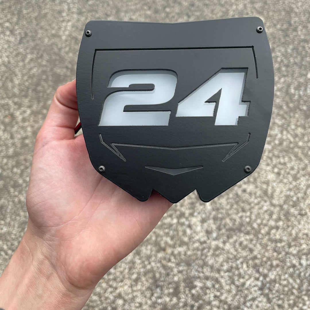 Placa de matrícula iluminada para motocross/ATV