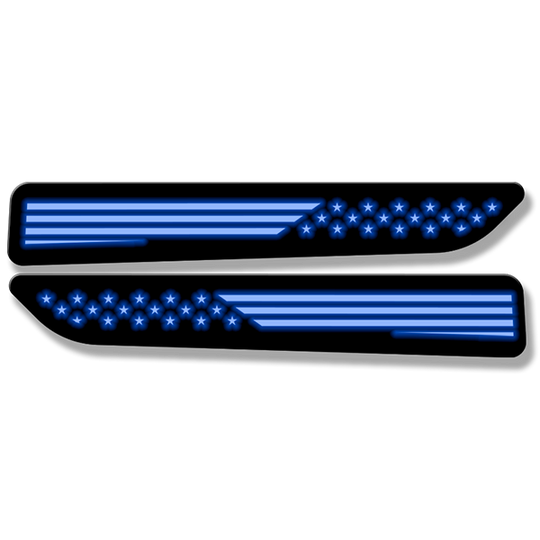 Insignias de capó con la bandera estadounidense iluminadas: se adaptan a modelos Ram 1500® Sport 2019+