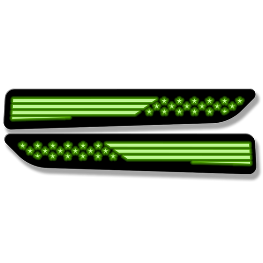 Insignias de capó con la bandera estadounidense iluminadas: se adaptan a modelos Ram 1500® Sport 2019+