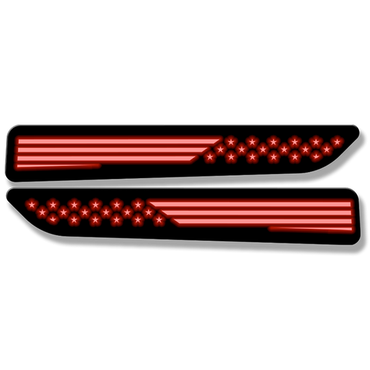 American Flag Hood Badges - Illuminated - Fits 2019-2020 Ram 1500® Sport