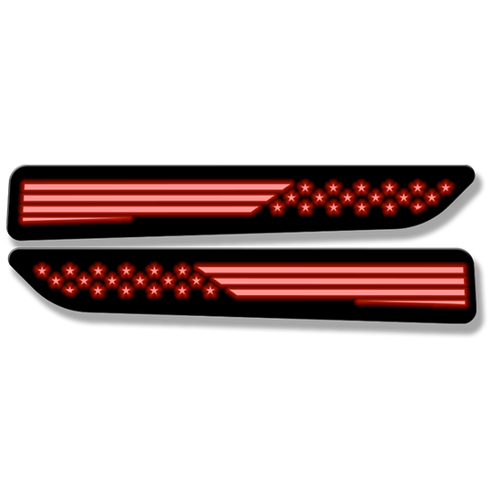 Insignias de capó con la bandera estadounidense iluminadas: se adaptan a modelos Ram 1500® Sport 2019+