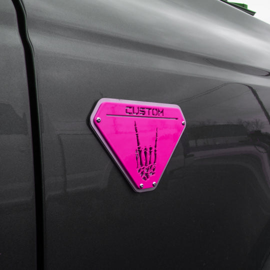 Emblema Bronco® de edición personalizada (par): aluminio recubierto en polvo, totalmente personalizable, compatible con Bronco® Badlands®