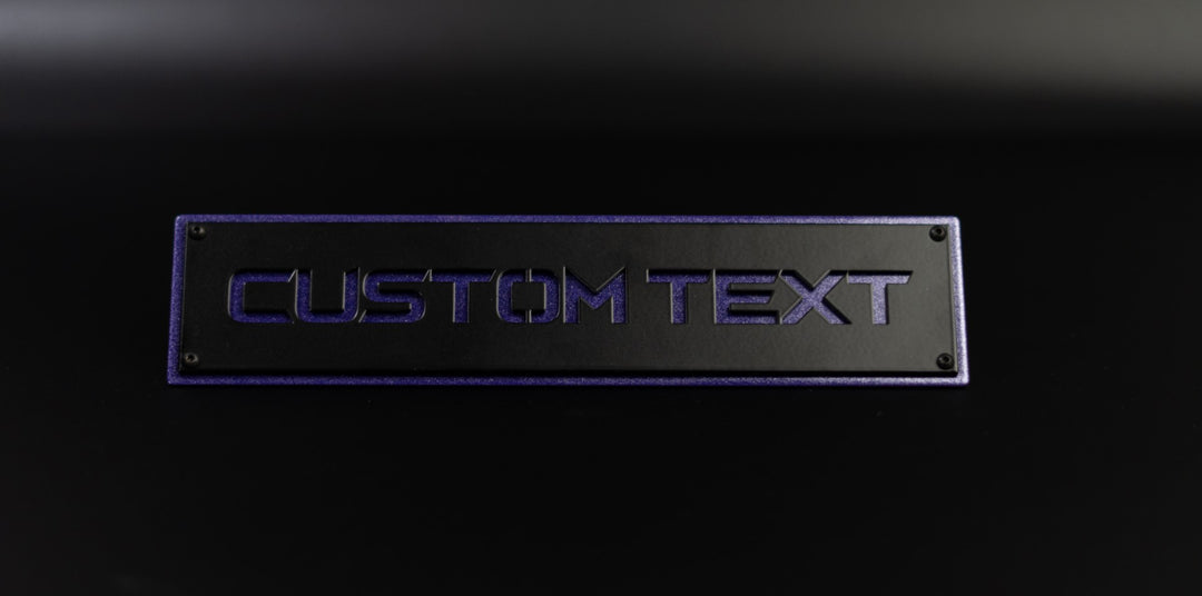 Custom Text Emblem Inserts - Pair - Fits 2020-2024 GMC® Sierra® 2500, 3500 HD (Does not include OEM Badge)