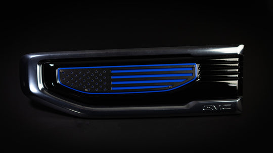 American Flag Emblem Inserts - Pair - Fits 2019+ GMC® Sierra® 1500 (Does not include OEM Badge)