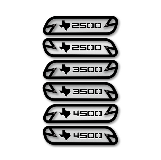 Texas 2500/3500/4500 Hood Emblem Replacements - Fits 2019-2023 Ram® 2500, 3500, 4500 - Fully Customizable, LED or Non-LED