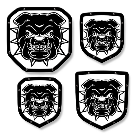 Emblema de escudo de bulldog: camionetas RAM®, parrilla o portón trasero: se adapta a varios modelos y años