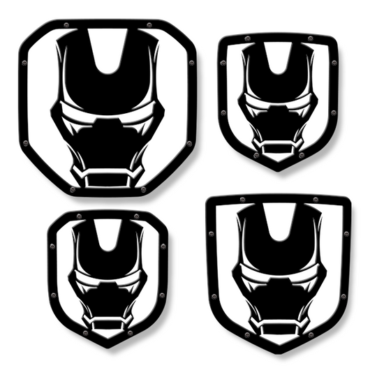 Emblema de escudo de casco de hierro: camiones RAM®, parrilla o portón trasero: se adapta a varios modelos y años