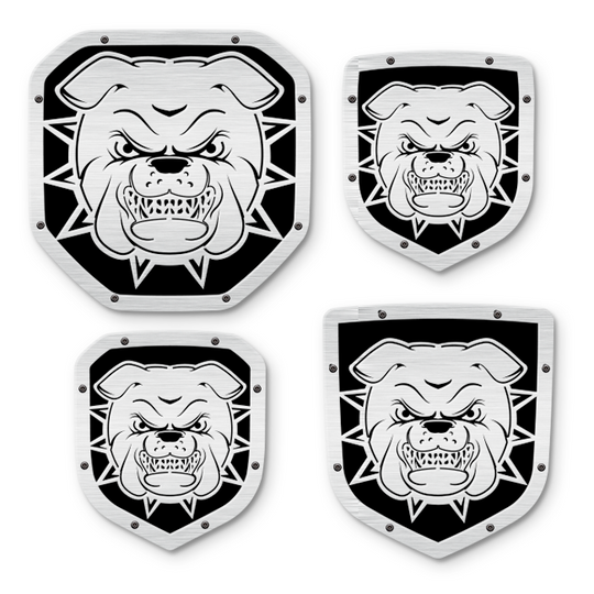 Emblema de escudo de bulldog: camionetas RAM®, parrilla o portón trasero: se adapta a varios modelos y años