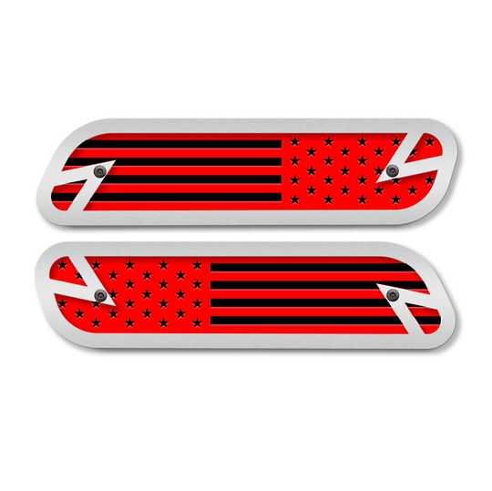 American Flag Hood Emblem Replacements - Fits 2019-2023 Ram® 2500, 3500, 4500 - Fully Customizable, Non-LED