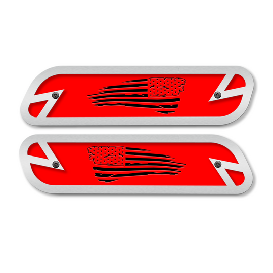 Tattered Flag Hood Emblem Replacements - Fits 2019-2023 Ram® 2500, 3500, 4500 - Fully Customizable, LED or Non-LED