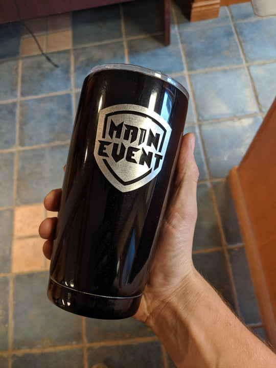 Vaso de acero inoxidable personalizado: su texto o logotipo