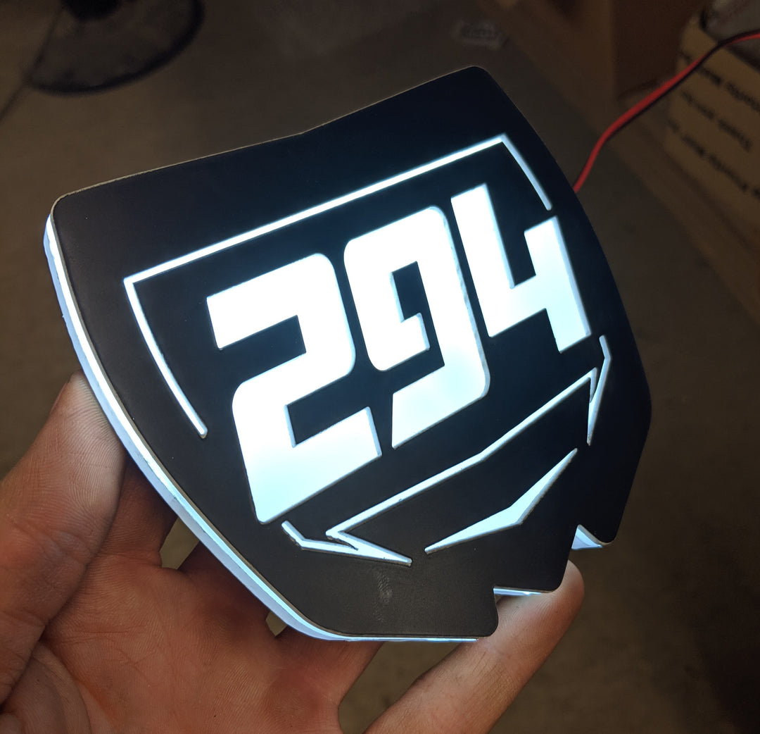 Placa de matrícula iluminada para motocross/ATV