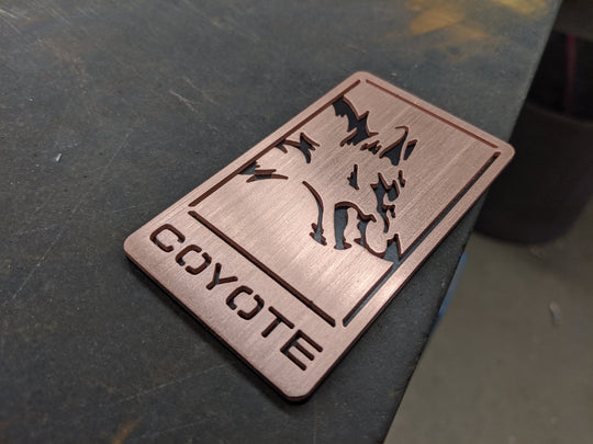 Brushed Copper Coyote Emblem - Fits 2015+ Mustang® Grille + Decklid