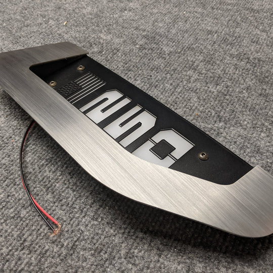 LED Fender Badge Replacements - Brushed - American Flag 250, 350, 450 - Fits 2017 - 2022 Ford® Super Duty®