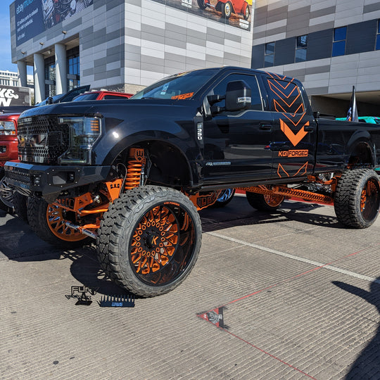 LED Fender Badge Replacements - Black - American Flag 250, 350, 450 - Fits 2017 - 2022 Ford® Super Duty®