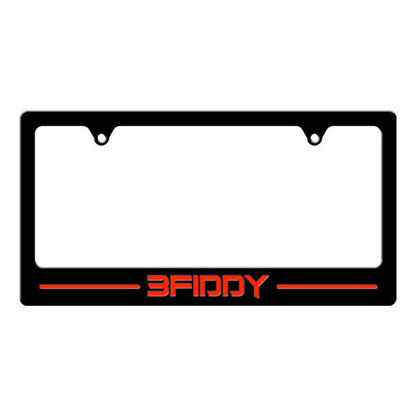 Custom 3FIDDY License Plate Border