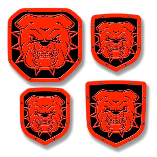 Emblema de escudo de bulldog: camionetas RAM®, parrilla o portón trasero: se adapta a varios modelos y años