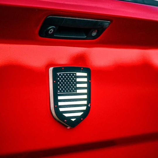 Illuminated American Flag Tailgate Emblem