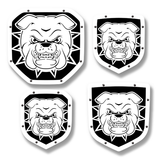 Emblema de escudo de bulldog: camionetas RAM®, parrilla o portón trasero: se adapta a varios modelos y años