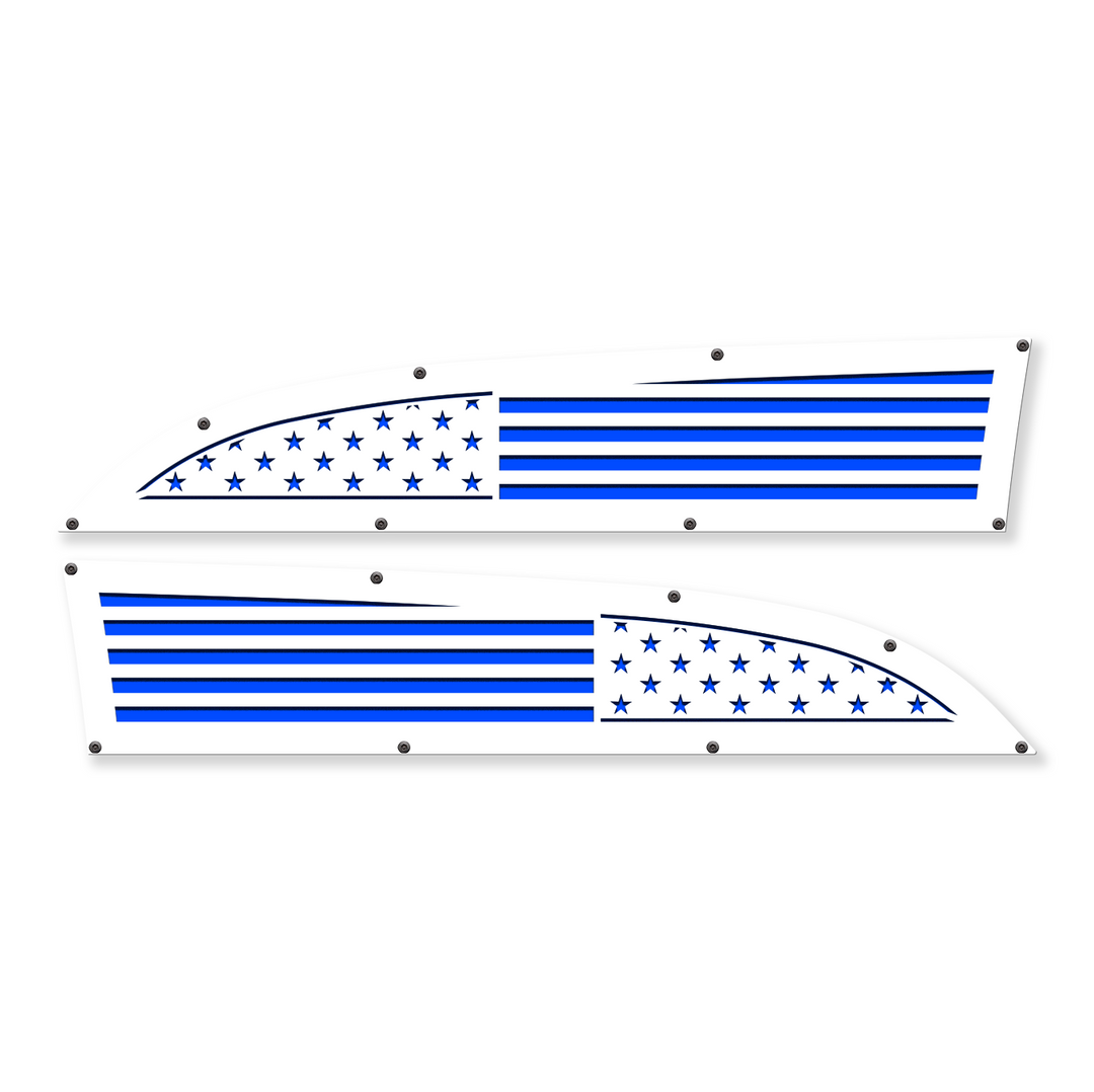 Full American Flag 11-16 Ford® Super Duty® Fender Badge Replacements - Fully Customizable, LED and Non-LED