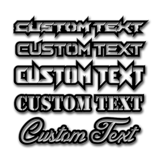 Custom Single Layer Text Emblem - Up to 12 Characters