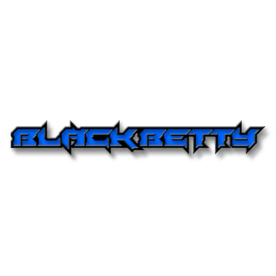 Emblema de texto personalizado de Black Betty: aluminio con revestimiento en polvo: elija sus colores