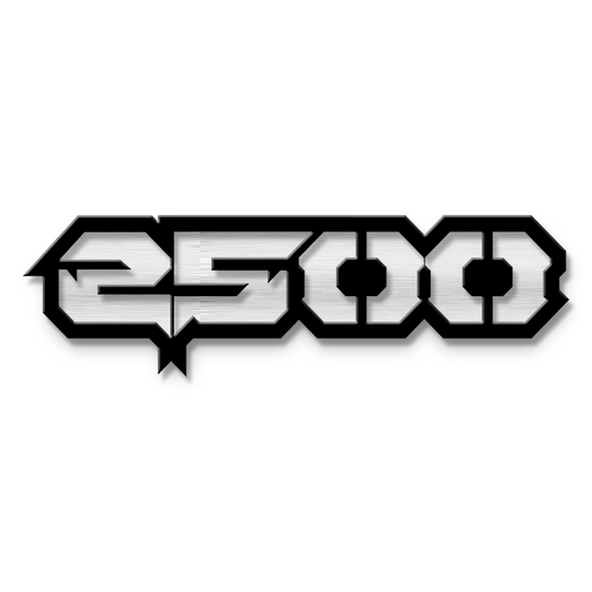 Emblema de texto personalizado 2500: aluminio recubierto de polvo: elija sus colores