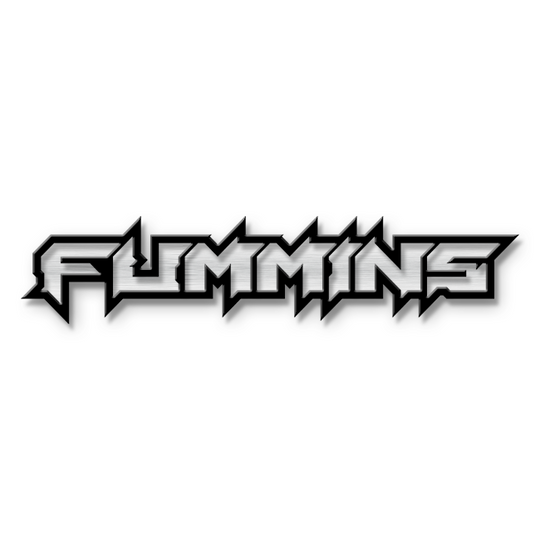 Emblema de texto Fummins personalizado: aluminio recubierto de polvo: elija sus colores