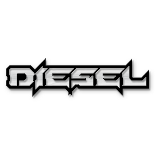 Emblema de texto Diesel personalizado: aluminio recubierto de polvo: elija sus colores