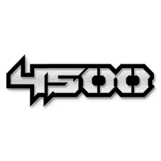 Emblema de texto 4500 personalizado: aluminio recubierto de polvo: elija sus colores
