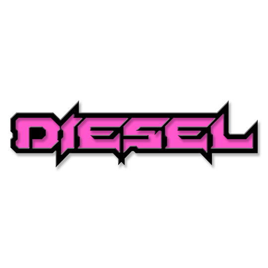 Emblema de texto Diesel personalizado: aluminio recubierto de polvo: elija sus colores
