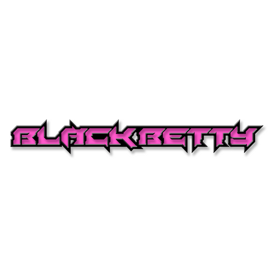 Emblema de texto personalizado de Black Betty: aluminio con revestimiento en polvo: elija sus colores
