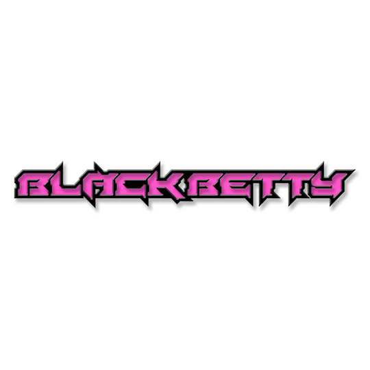 Custom Black Betty Text Emblem - Powder Coated Aluminum - Choose Your Colors