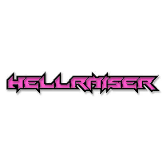 Emblema de texto Hellraiser personalizado: aluminio recubierto de polvo: elija sus colores