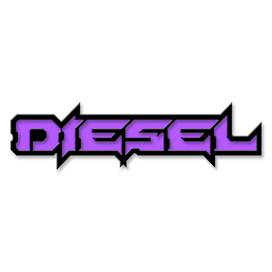 Emblema de texto Diesel personalizado: aluminio recubierto de polvo: elija sus colores