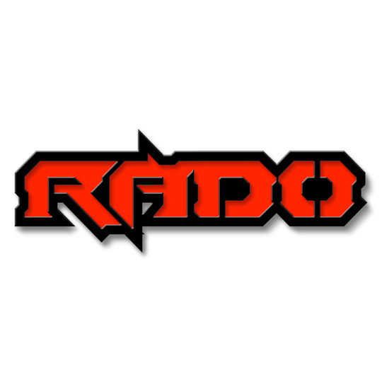 Emblema de texto Rado personalizado: aluminio recubierto de polvo: elija sus colores