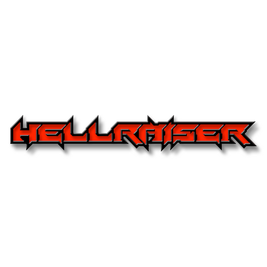 Emblema de texto Hellraiser personalizado: aluminio recubierto de polvo: elija sus colores