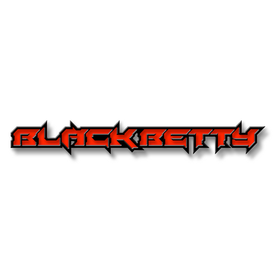 Emblema de texto personalizado de Black Betty: aluminio con revestimiento en polvo: elija sus colores