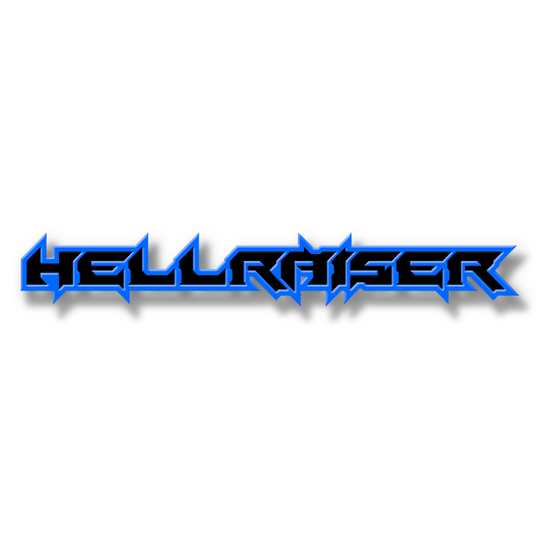 Emblema de texto Hellraiser personalizado: aluminio recubierto de polvo: elija sus colores