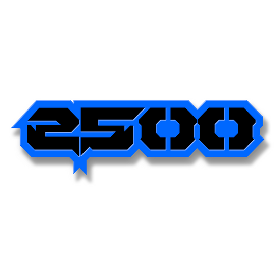 Emblema de texto personalizado 2500: aluminio recubierto de polvo: elija sus colores
