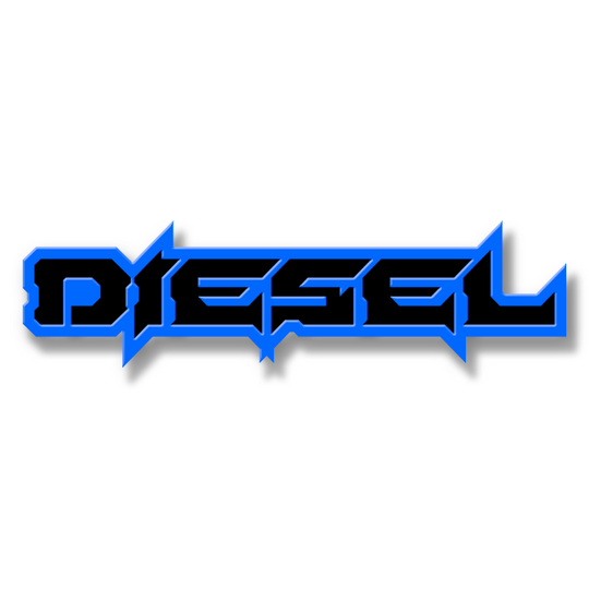 Emblema de texto Diesel personalizado: aluminio recubierto de polvo: elija sus colores