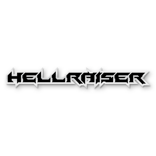 Emblema de texto Hellraiser personalizado: aluminio recubierto de polvo: elija sus colores